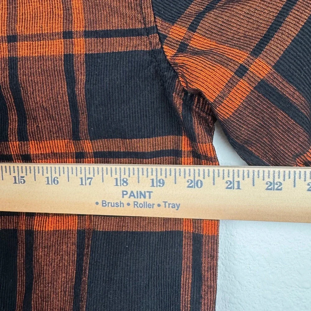 Banana Republic Shirt Mens M Orange Black Excellent Untucked Slim Fit Corduroy